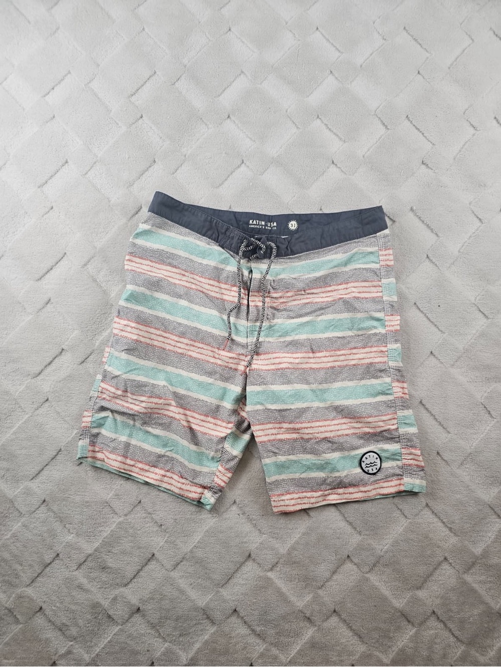 Katin Hybrid Shorts Mens 31 Striped Surf Beach Swim Wear